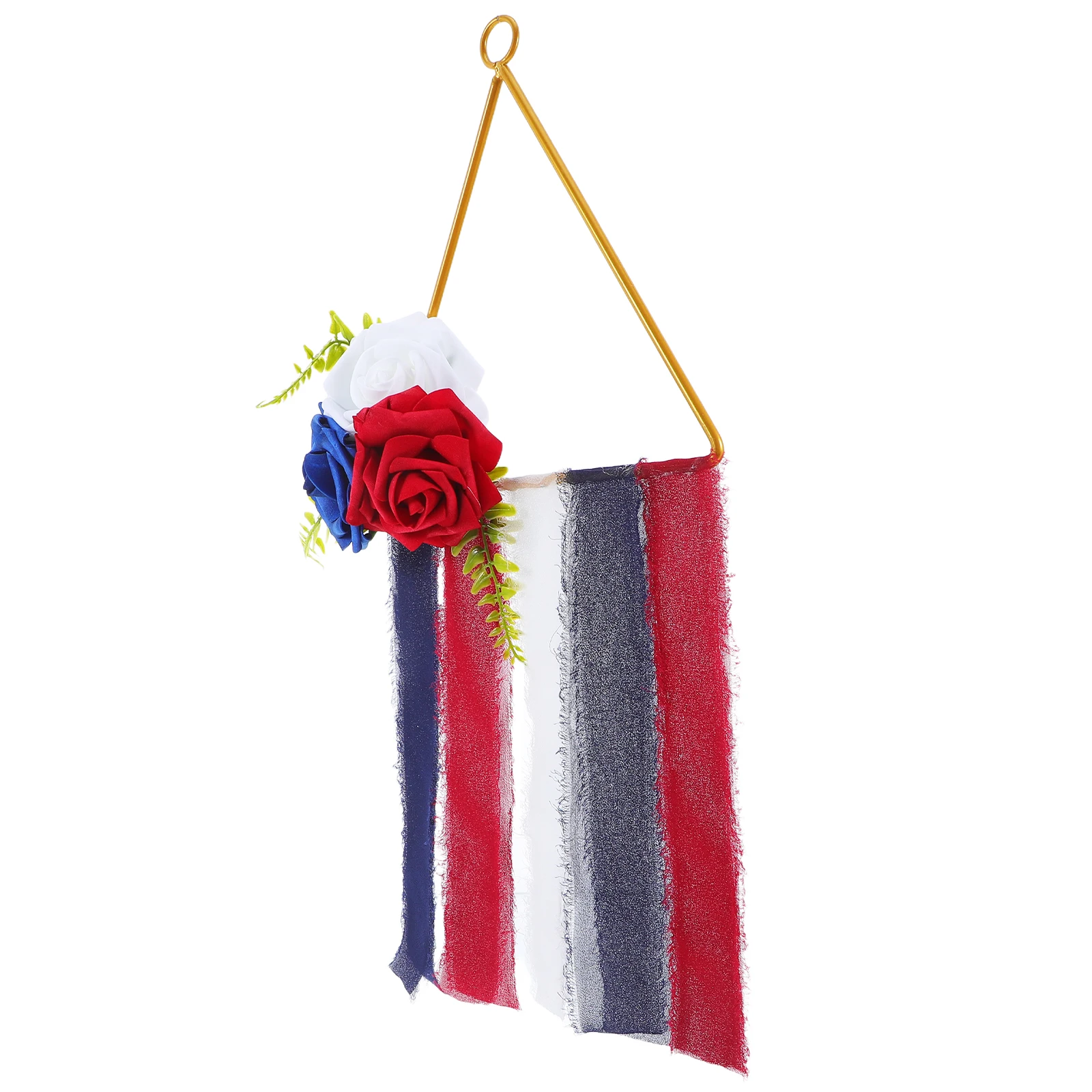 

Independence Day Floral Hoop Patriotic Decor Red Patriotic Door Decoration White Blue Hanging Door Wall Outdoor Indoor Garlands