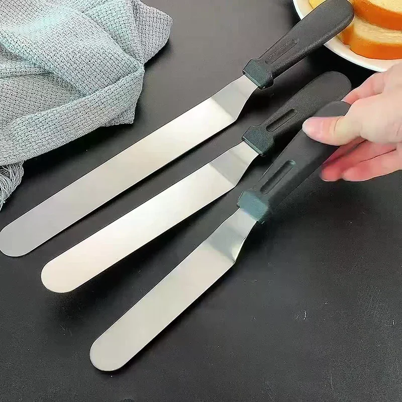 Stainless Steel Cream Spatula Baking Tools 6/8/10/12 Cake Decorating Spread Flat Pastry Kitchen Supplies No Rust