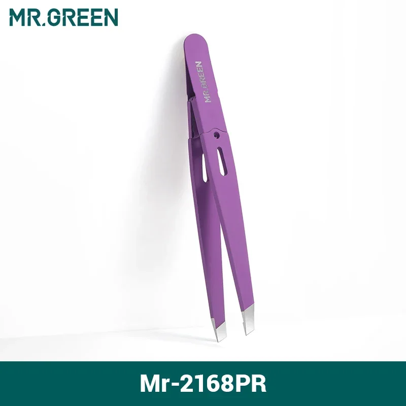 MR.GREEN Augenbrauenpinzette, buntes Haar, Schönheit, Abzieher für feine Haare, Edelstahl, schräge Augenbrauen-Clips, Entfernung, Make-up-Werkzeuge
