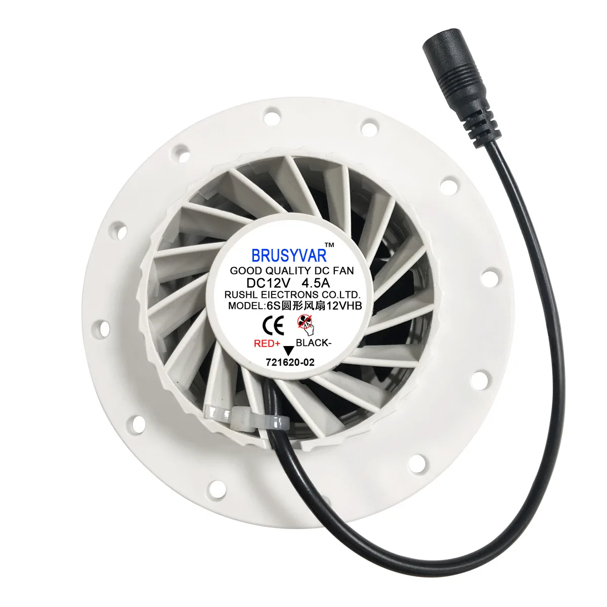 10050 Homemade 12v4.5a Air Purification Cat Hair Filter Formaldehyde Odor Removal Adjustable Speed 6s Round Fan