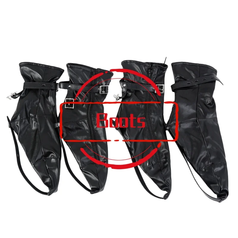 Adult Dog Slave Set With Fetish Puppy Hood Mask Binding Gloves Boots Knee Protectors For Couple Crawling BDSM Spare Sex Toys_voghion.com