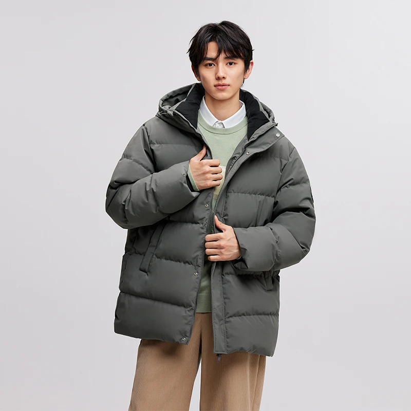 

Semir Down Jacket Men 2025 Winter New Hooded Mid-Length Thick Versatile Coat