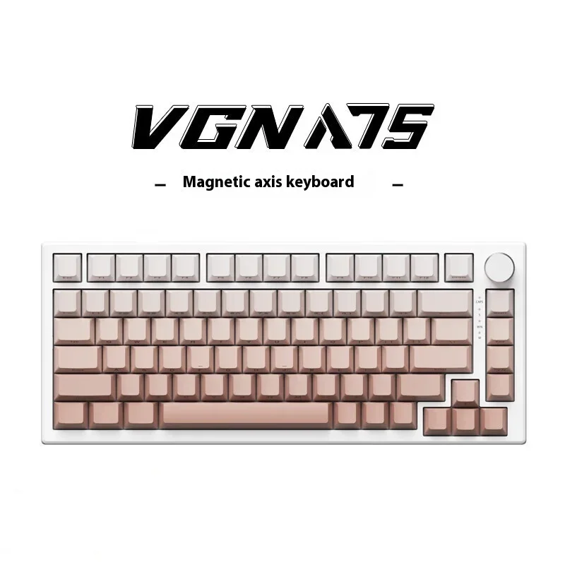 Imagem -03 - Vgn-teclado de Eixo Magnético de Modo Único com Fio Personalização Chave Completa Hot Plug Estrutura de Junta Jogo Esports