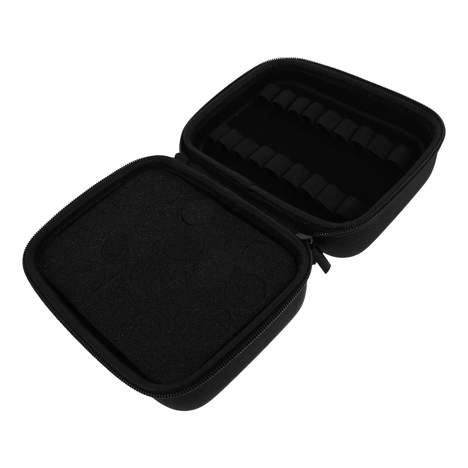 

Essential Oil Storage Bag Shockproof Multigrid Organizer Shockproof Storage Case Portable Travel Case For Bedroom Study Black