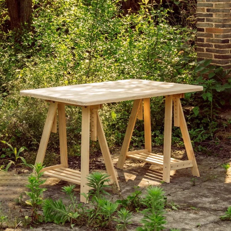 

Log liftable solid wood table legs bracket embroidery frame outdoor bench bench bench