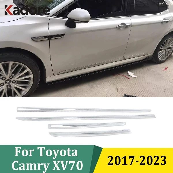 

Для Toyota Camry XV70 2017-2023: Хромированные накладки на боковые двери, защита от царапин, внешние аксессуары