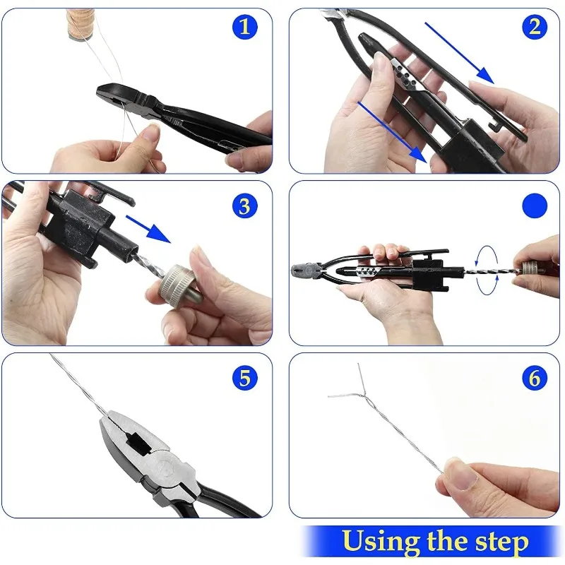 6/9 Inch Safety Wire Pliers with 50ft Safety Wire Heavy Duty Wire Twisting Tool for Aircraft Hinery Vehicles, Preventing Hardware Loosening, Safety Wire Twisting, Heavy Duty Pliers, Durable Build Quality, Reliable Performance, Vehicle Maintenance Crews