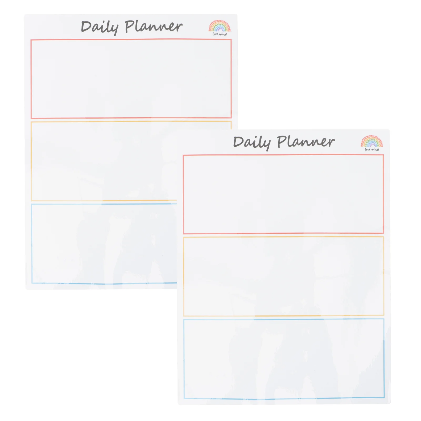 2Pcs Magnetic Plan Board Portable Erasable Memo for Refrigerator Desktop Blackboard Classroom Office Daily Message Note Schedule