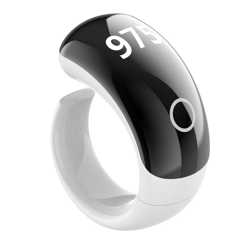 Multifunction Digital Counting Rings App Control Tasbih Faith Rings for Spiritual Practices and Daily Prayer White-ABAM