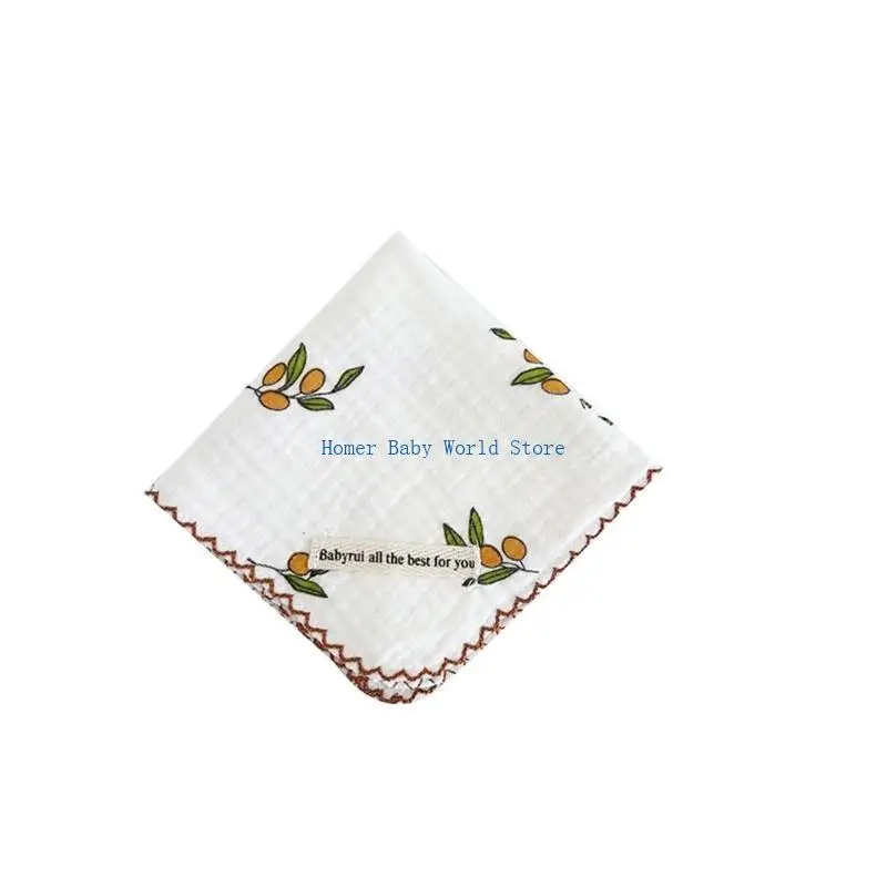 

B2QD Baby Square Towel Cotton Face Towel Newborn Wash Cloth High Absorbent Facecloth