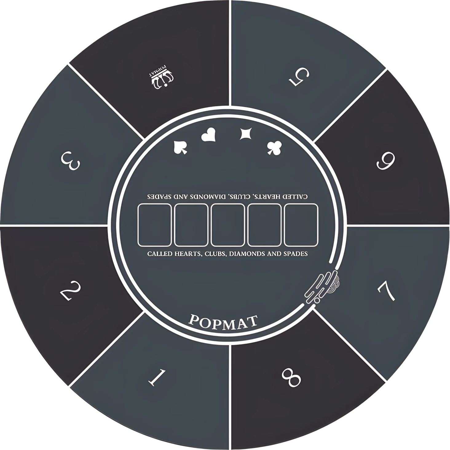 60-70-80-センチメートルラウンドテキサスホールデムポーカーゲームマットパーティーミュートノンスリップラバーポーカーマットマルチプレイヤーポーカーマット
