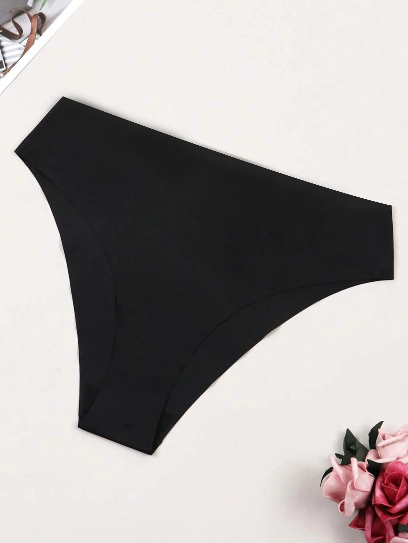 Women's Low-Waist Underpanty with Letter Printed Seamless and Smooth Comfortable Underwear Valentine's Day Gifts Cheeky Bikini image 2
