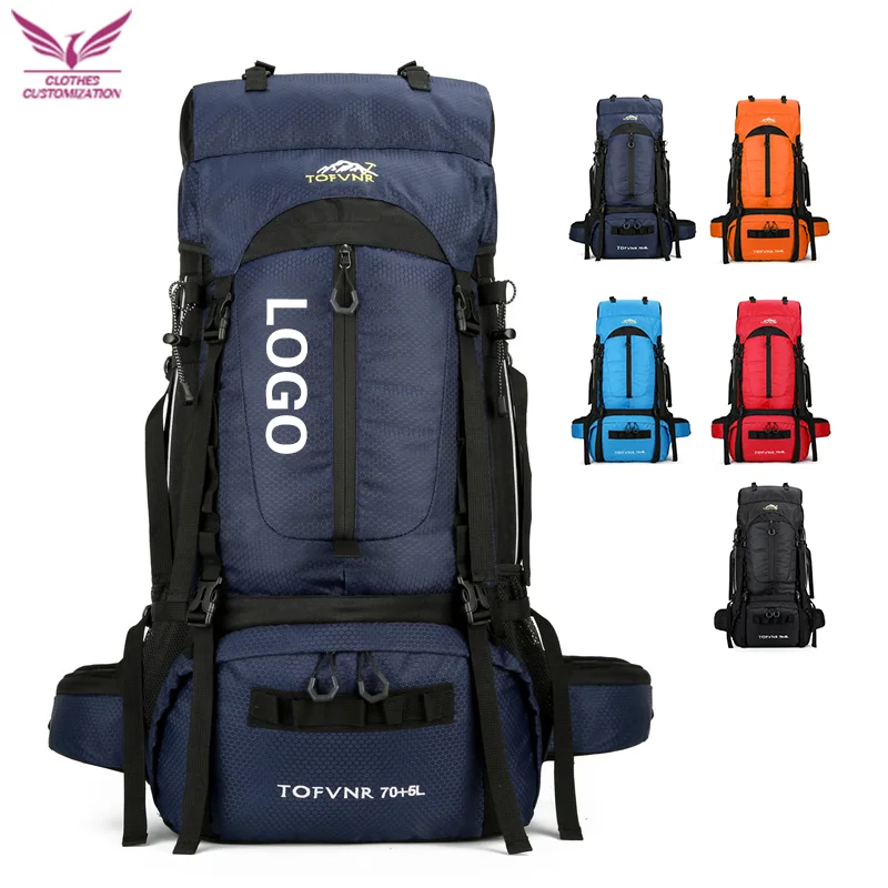Custom logo Outdoor Camping Folding Hiking backpack Portable Lightweight Backpack print photo Large Capacity Waterproof Backpack