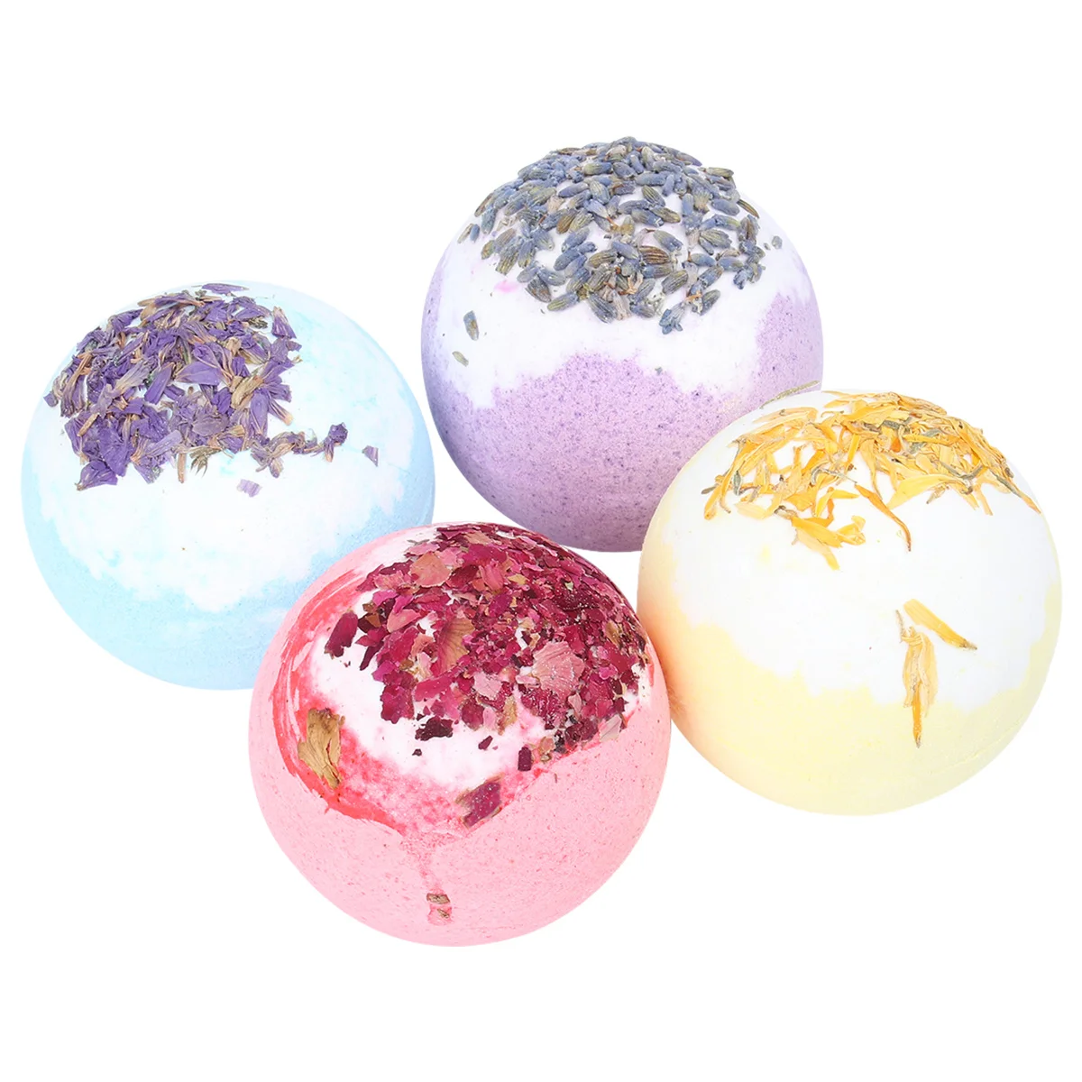 

4pcs Bath Salt Ball Aromatic Fizzing Bubble Making Soak For Soft Skin Relaxation Home Travel Hotel Use Mineral Bathing Ball
