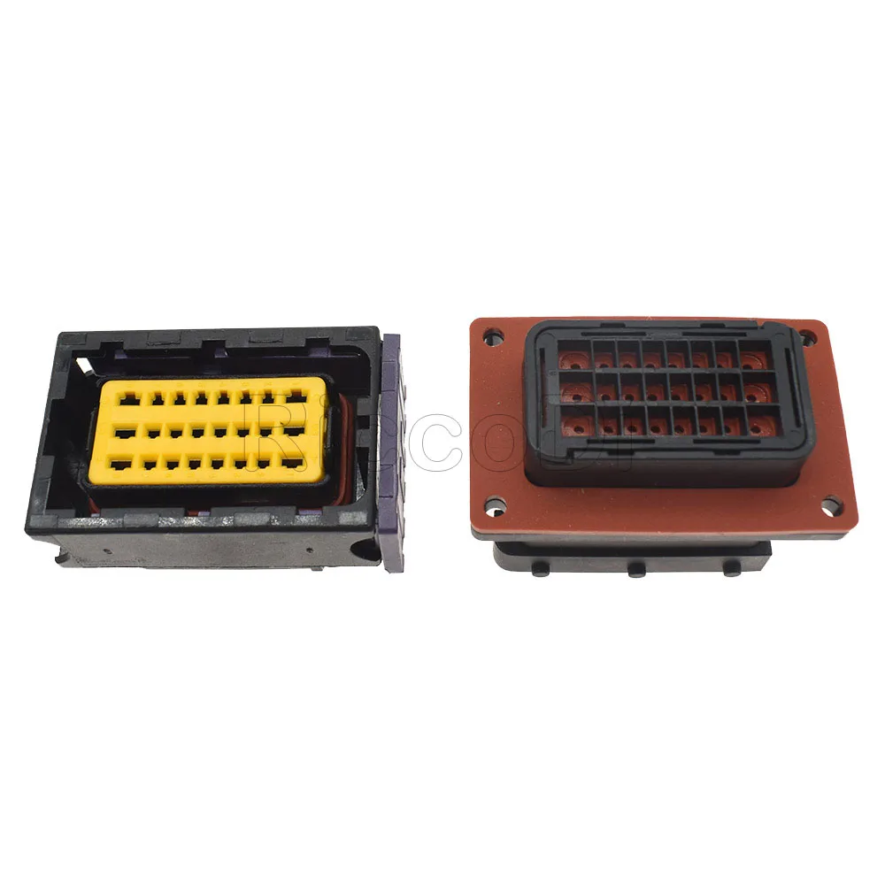 1-5Sets 24 Pin Automotive Ecu Connector FCI Pcb Plug Waterproof Plastic Housing Male Socket 211PC249S0005 211PL249S0023