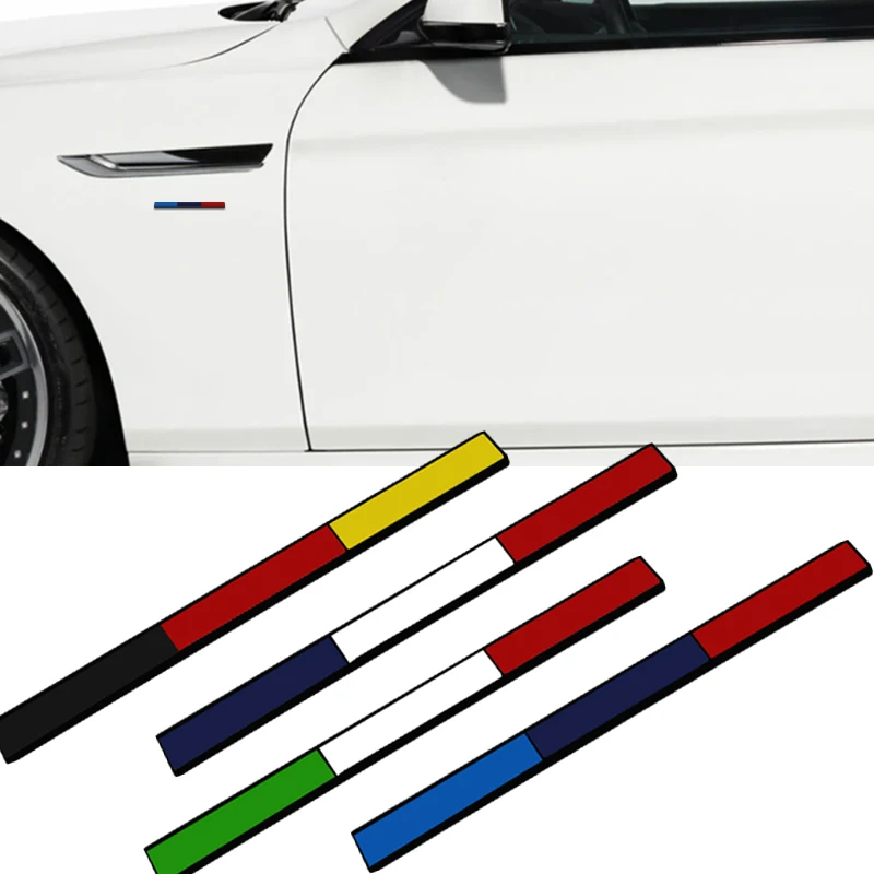 Metal 3D Badge Decorative Strips Car Rear Trunk Body Sticker Motorcycle Decals  Italy Germany Tricolor Flag Emblem car sticker view 6