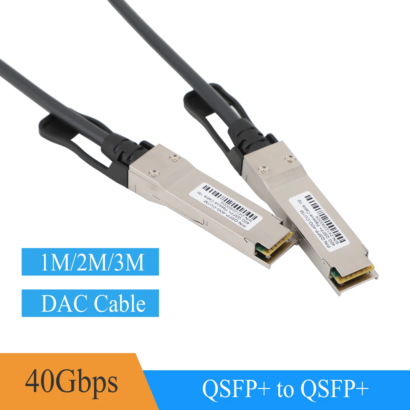 

1PCS 40G QSFP+ DAC Copper Cable 1M/2M/3M High Speed ​​Fiber Optic Cable for Cisco Mikrotik Ethernet Switch