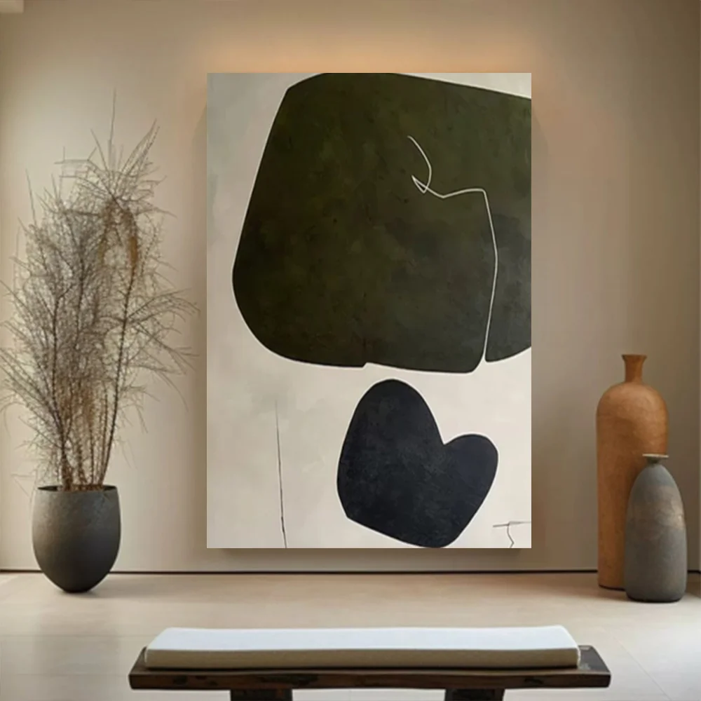

100% hand drawn black abstract oil painting original wall painting home living room decoration paint interior aesthetics