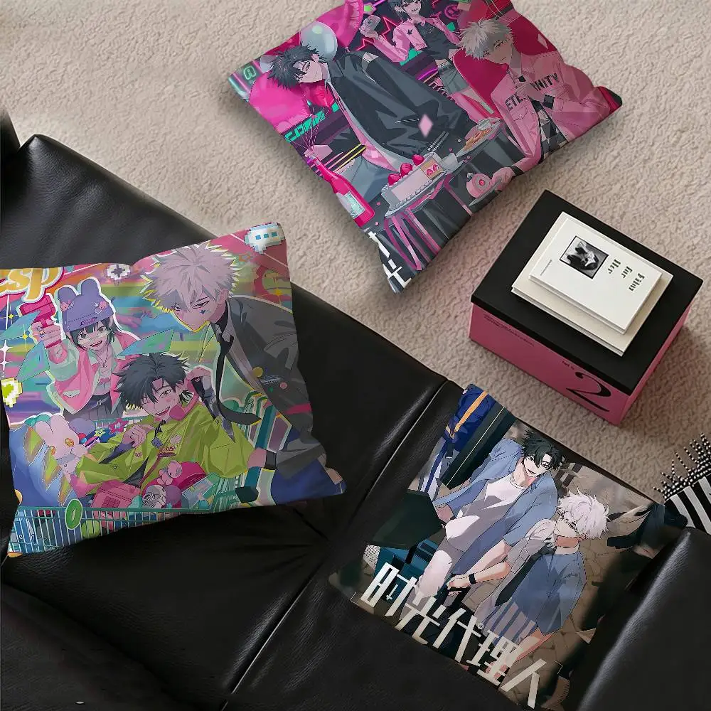 Link Click Anime Cushion Cover Pillowcase Upholstery Sofa Throw Pillow Home Decor Pillowcas