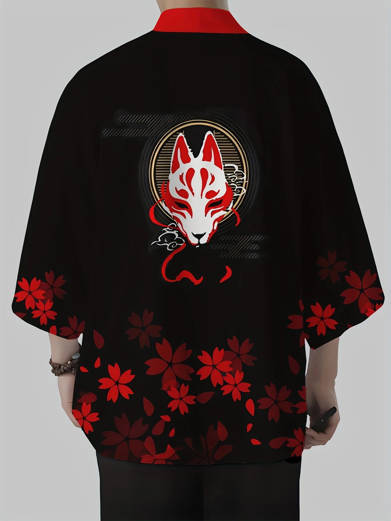 Kimono Masculino de Verão 2026 com Estampa 3D, Respirável, Leve, Casual, Moderno, para Uso Externo e Urbano