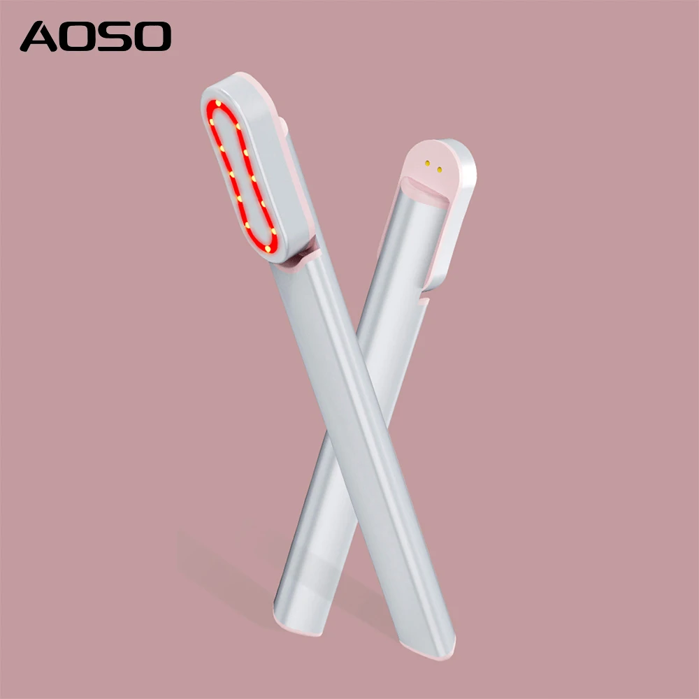 (리프트 & 탄력, 잔주름 감소) 마이크로커런트 마사지 완드 컬러 라이트 테라피 + EMS 기능을 갖춘 홈 아이 리쥬버네이션 디바이스