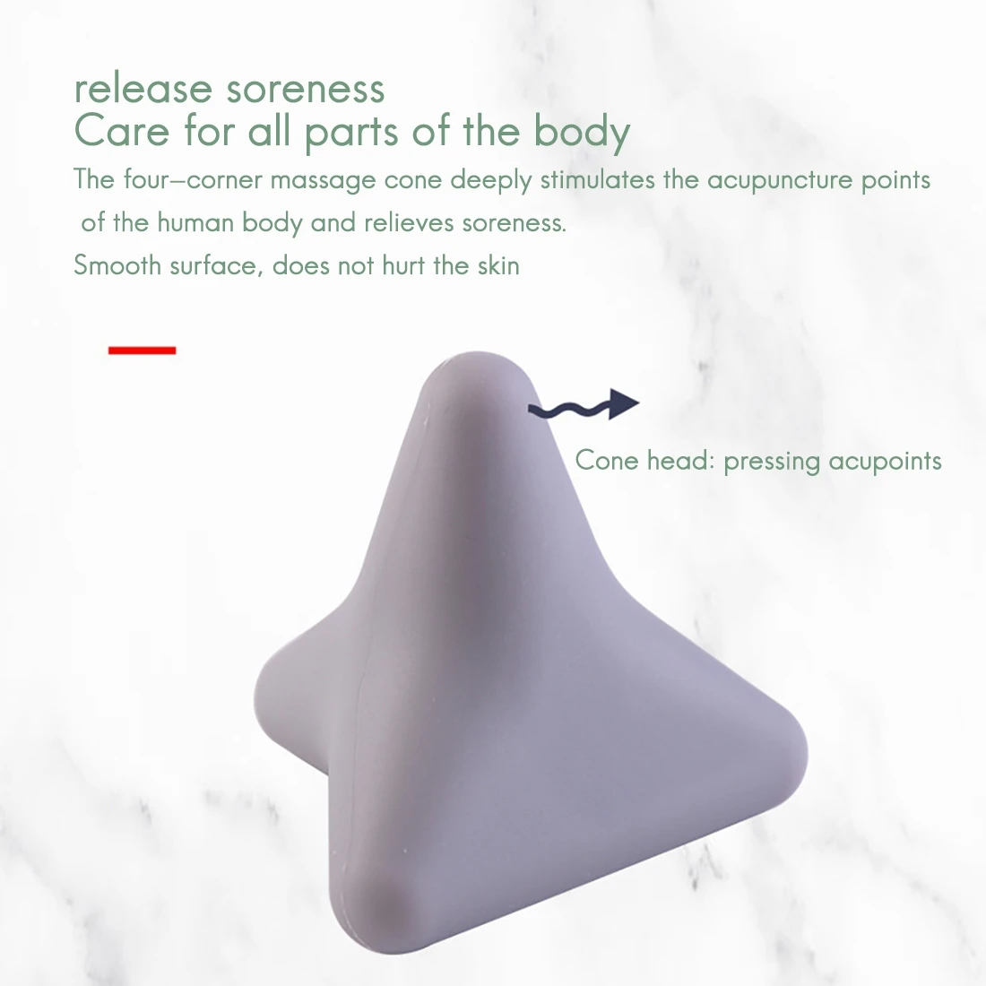 Silicon Massage Cone Solid Ball Psoas Muscle Release Back Neck Scapula Foot Yoga Triangular Relax 1