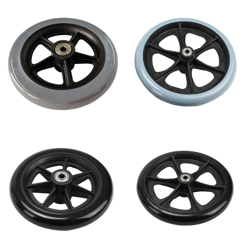 Wheelchair Universal Front Wheel Replacement 6/8 Inch Flexible Solid Tire Wheel Wear-resistant Wheels Supplies Durable