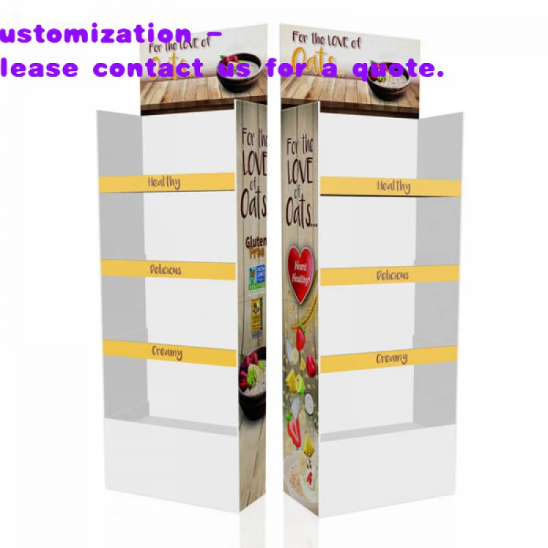 custom.Custom Designed Environmentally Friendly Foldable Printing Cardboard Oats Display Rack