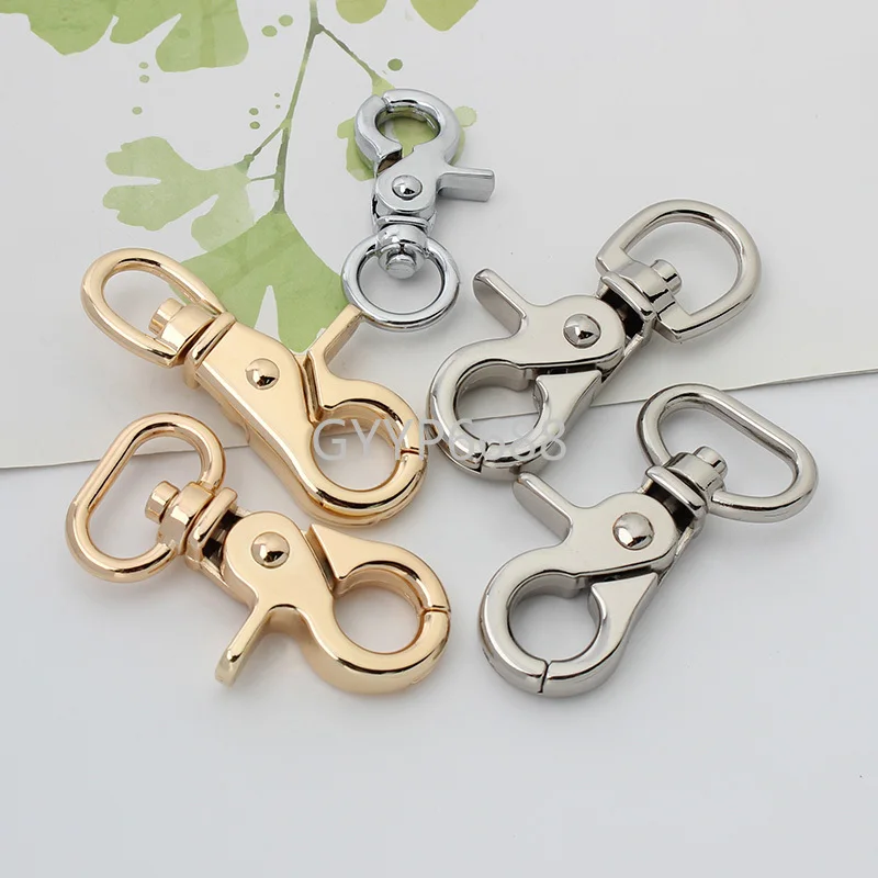 10-30-100pcs 11-12-15-21-20mm metal swivel clasps for chain purse key chain outdoor lanyard craft bag parts purse hardware