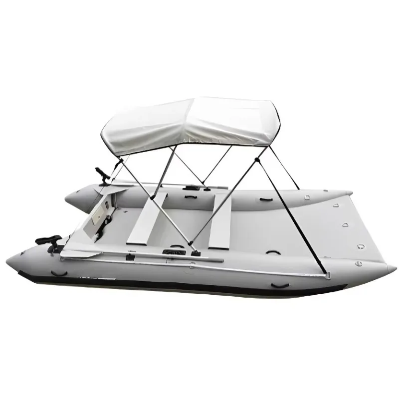 Inflatable Catamaran 3.3m with Fishing Rod Holder PVC Inflatable Boats