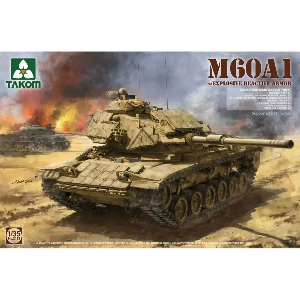 TAKOM 2113 1/35 U.S. Main Battle Tank M60A1 w/ERA - Scale Model Kit