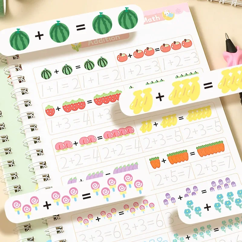 Reusable Magic Copybook Drawing Toys for Children Montessori Pen Control Training Writing Sticker Learning Educational Toy Kids