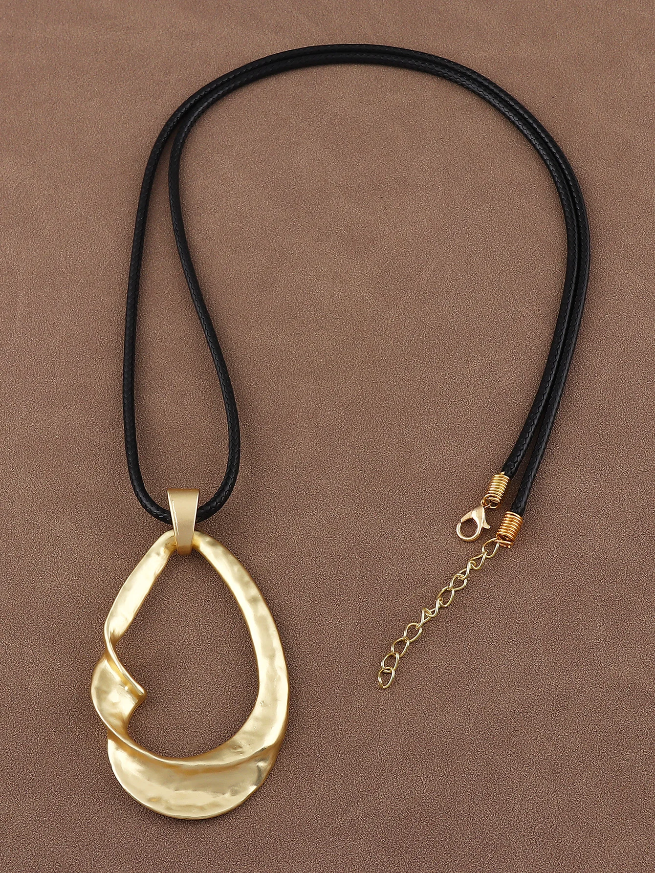 1 قطعة بوهو شيك قلادة ذهبية أنيقة على حبل شمع طويل سلسلة سترة عصرية قلادة مجوهرات هدية لصديق ، هدايا زوجين