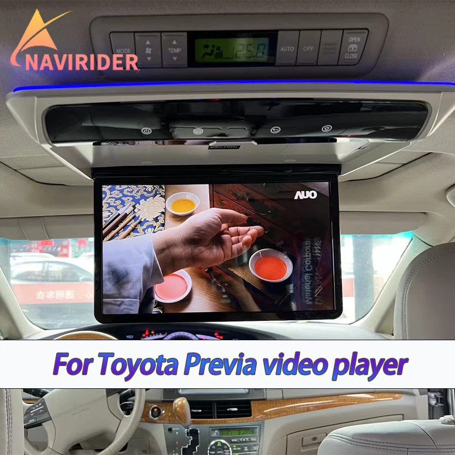 

13,3-дюймовый потолочный монитор для Toyota Previa, мультимедийный видеоплеер, универсальный потолочный монитор на крыше, автомобиль с входом HDMI, сенсорный экран