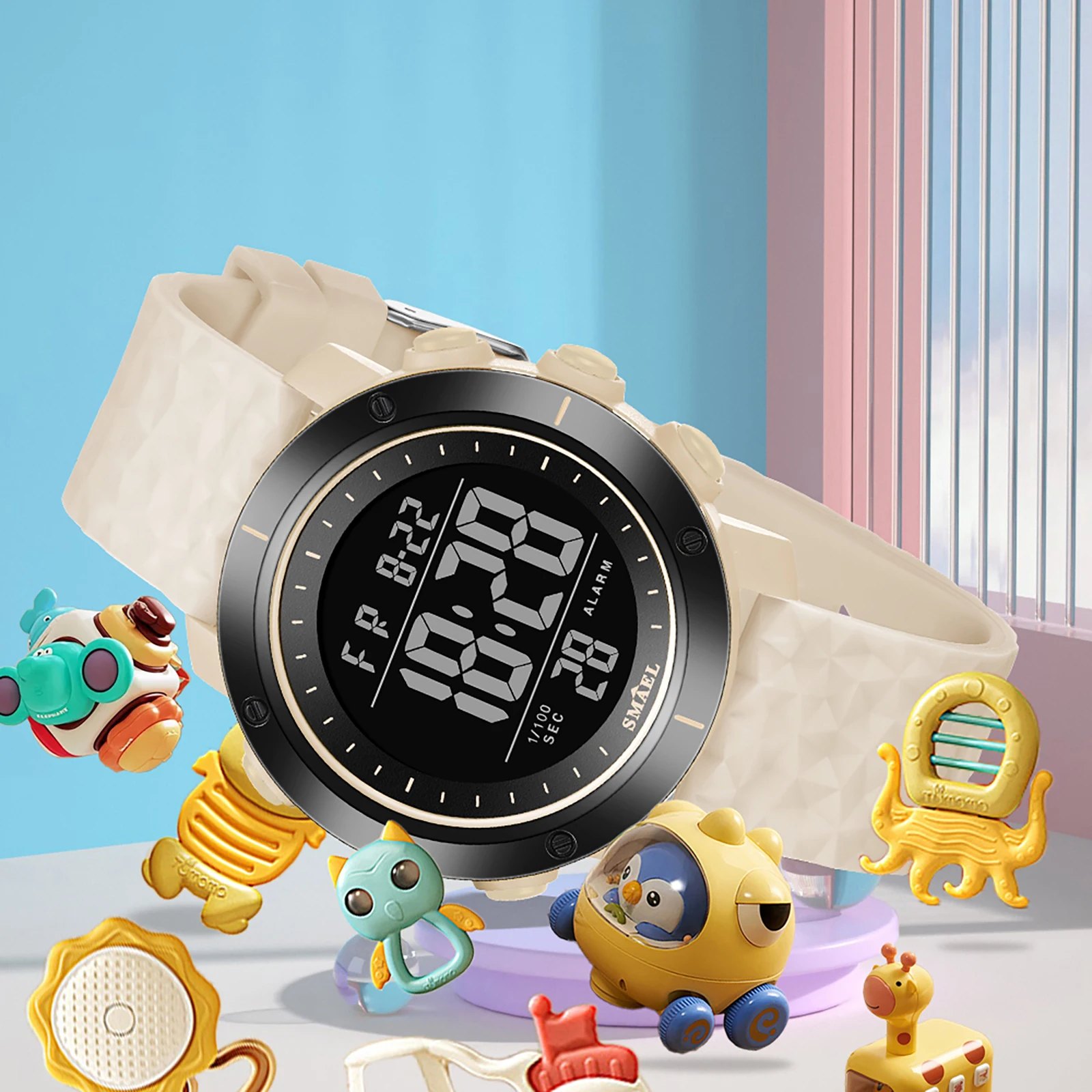 SMAEL Children Sport Watches Digital 50M Waterproof Wristwatches LED 8107C Kids Watches Sports Digital Watch LED  Birthday Gifts - Image 4
