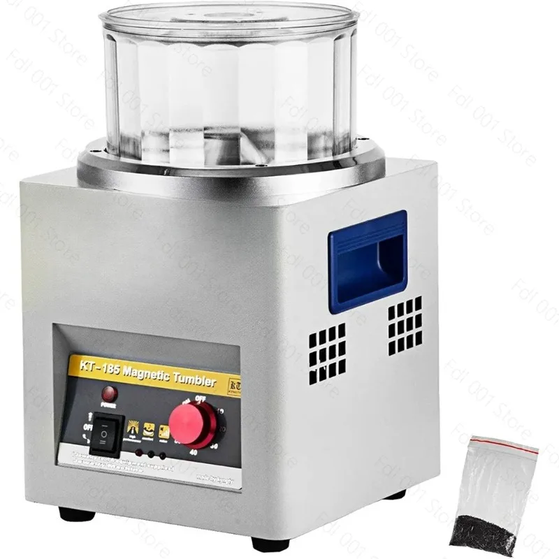 KT‑185 Magnetic Tumbler Jewelry Polisher Metal Deburring Chamfering Finishing Machine AC 110V 220V