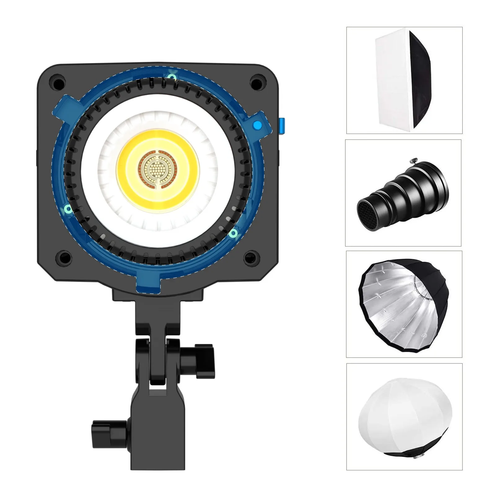 Sokani X100 100W RGB Bi-Color LED Video Light Bowens Mount Lighting for Photography Video Recording Outdoor Shooting APP Control