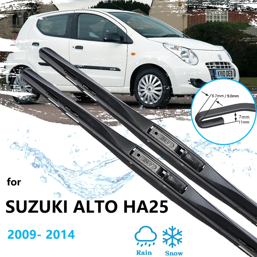 

For Suzuki Alto HA25 MK7 Accessories 2009~2014 Wiper Blade Hatchback Car Brushes Cutter Window Windscreen U J Hook Replacement