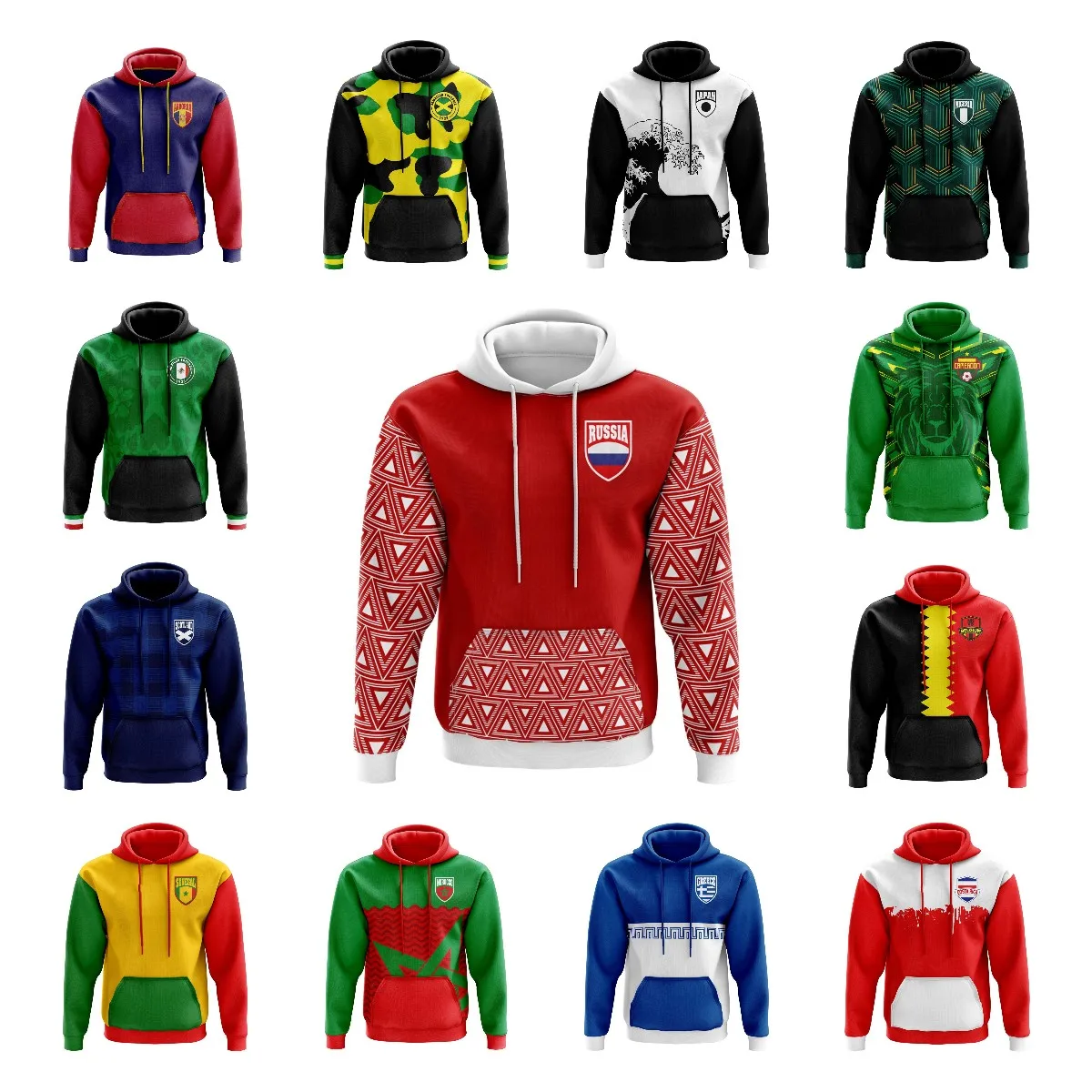 New Winter Men's Fashion Hoodie Printed Long Sleeve Hoodie Loose Fleece Clothes Large Pullover Tracksuit Warm Casual Jacket