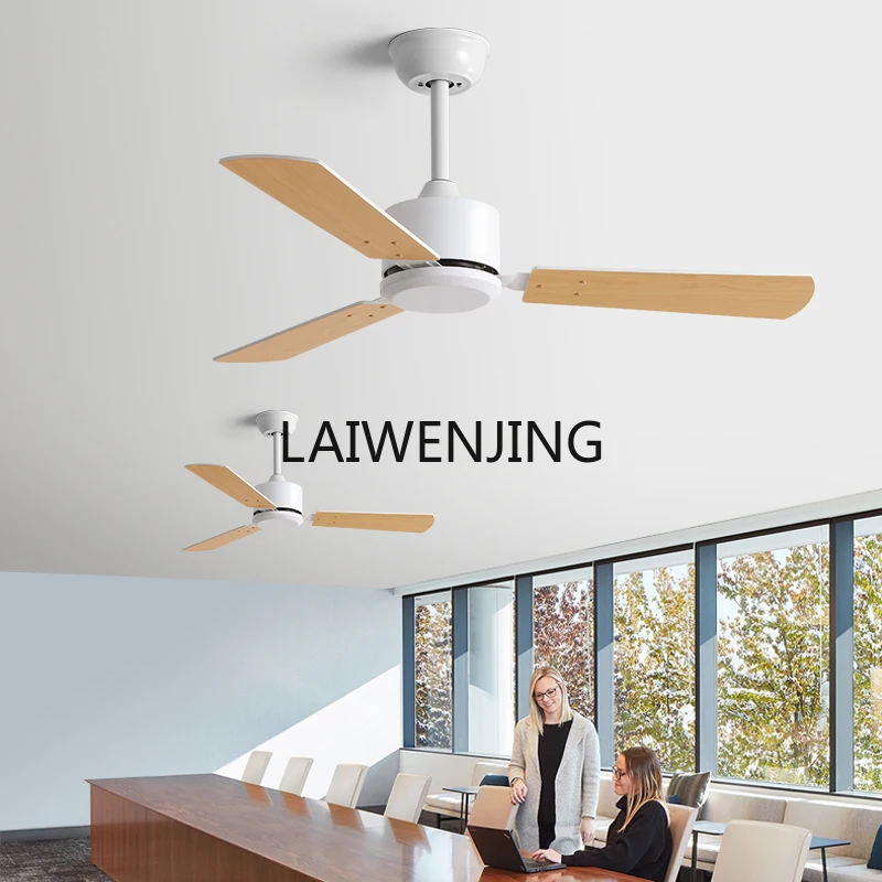 MJY retro commercial restaurant ceiling fan large wind wood leaf living room ceiling electric fan