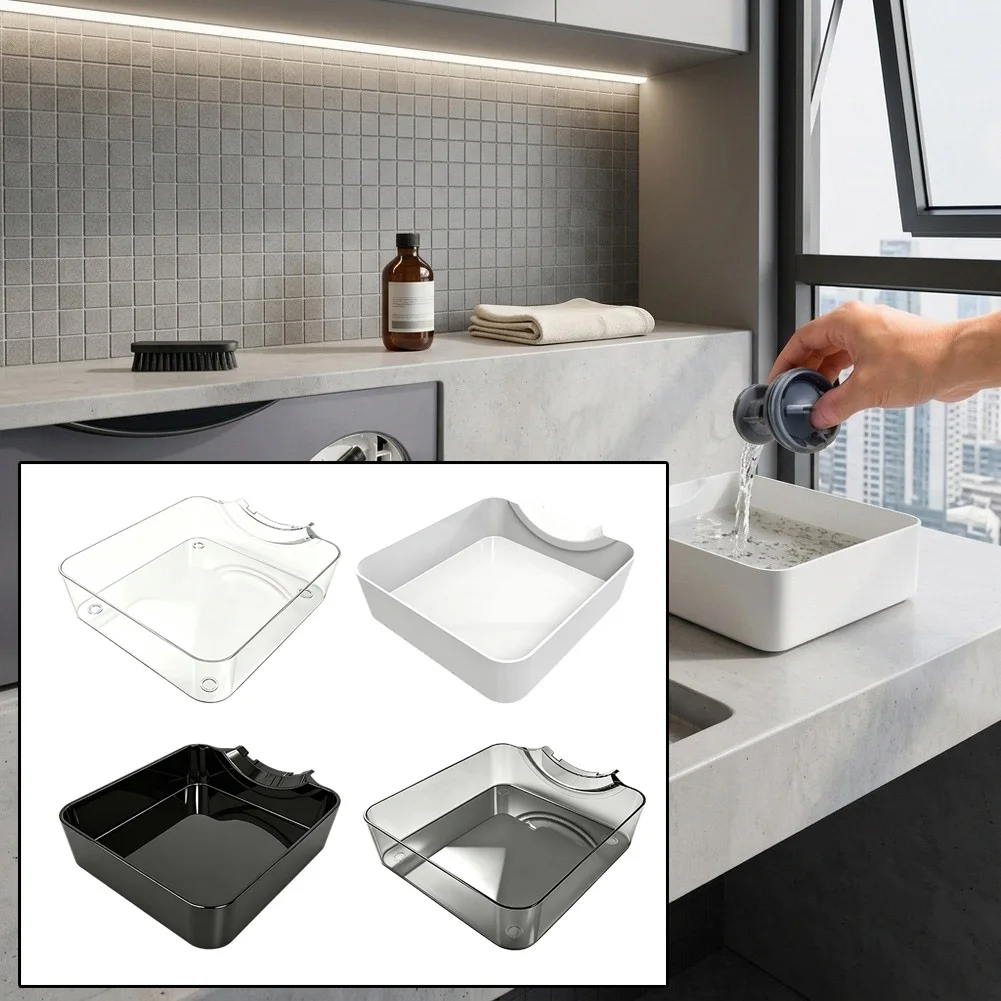 Washing Machine Drain Tray ABS Anti Overflow Deflection Pan Water Guide Base For Laundry Room Floor Protection Home Improvement