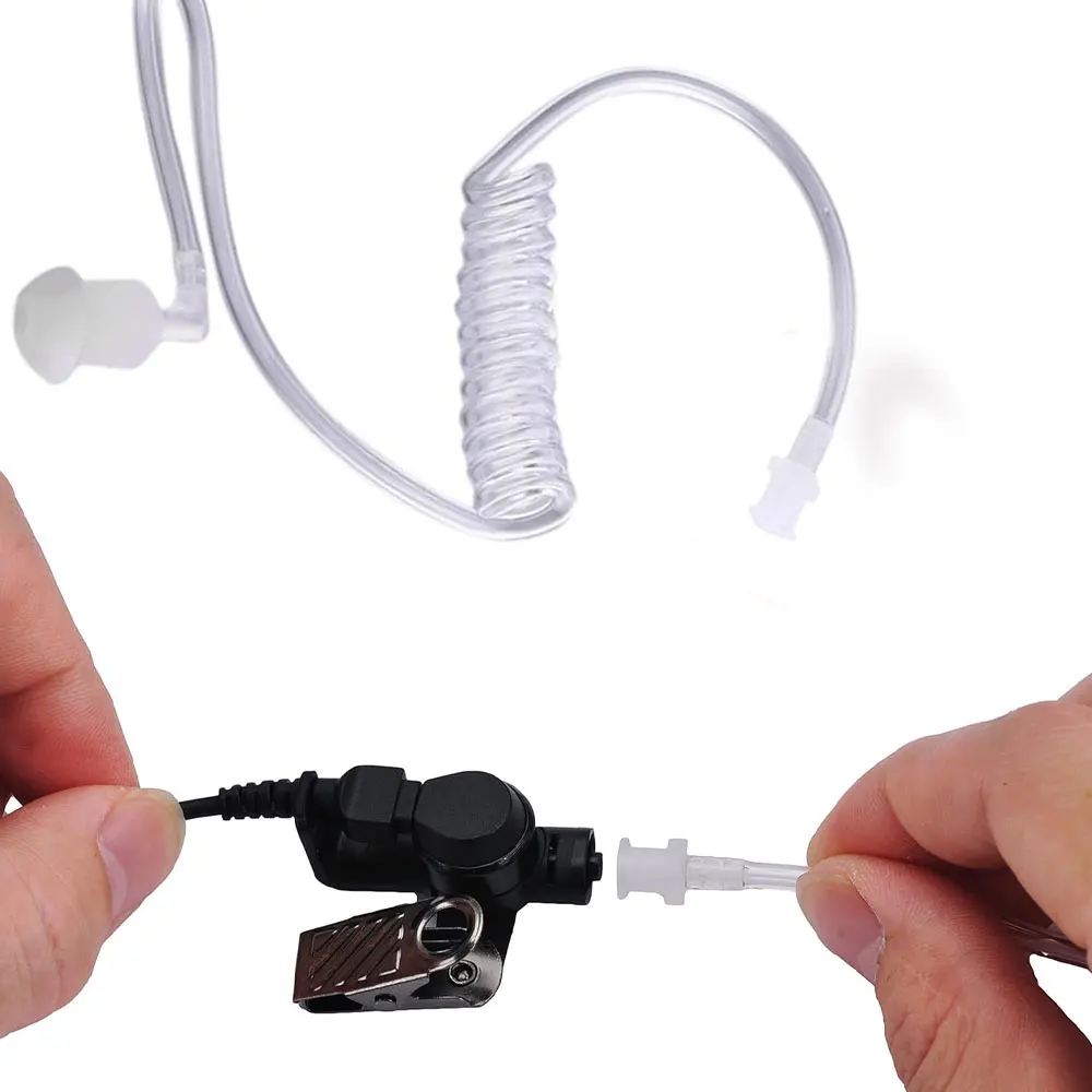 1/5/10/30/50pcs Transparent Earphone Earpiece Coil Acoustic Air Tube Earplug for Two-Way Radio Walkie Talkie Headset Accessories
