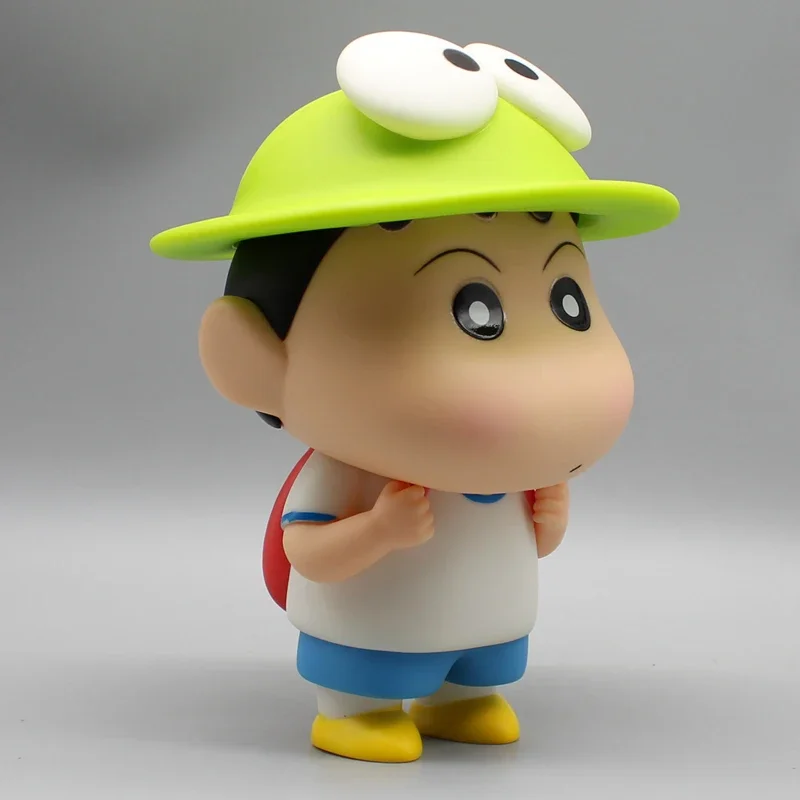 Crayon Shin Chan School Frog Anime Figure Nohara Shinsuke Doll Cute Cartoon Healing Pvc Model Desktop Ornaments Collection Doll