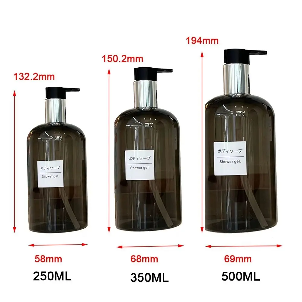 السفر إعادة الملء المطبخ الحمام زجاجات مستديرة موزع الصابون زجاجات موزع الصابون حاوية السائل #6