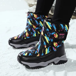 New Arrival Winter Children Shoes Plush Waterproof Fabric Non-Slip Girl Rubber Sole Snow Boots Fashion Warm Outdoor Boots