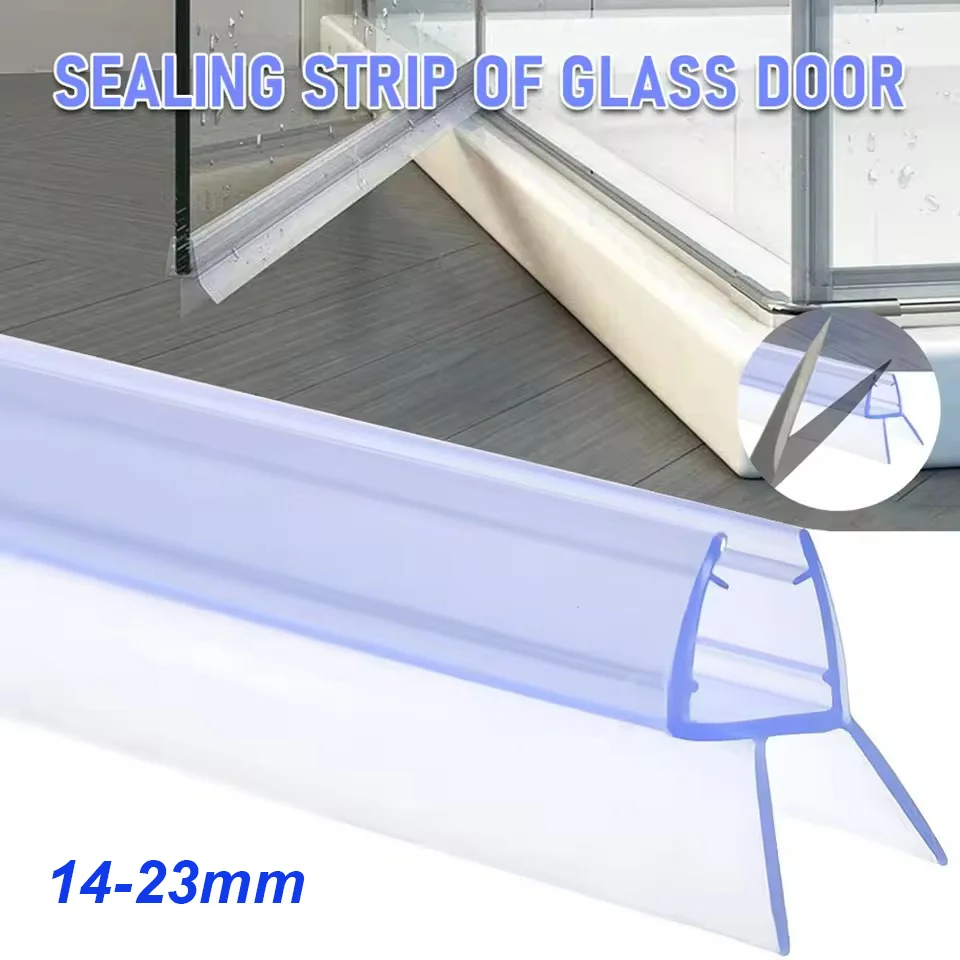 1/2/4Pcs Black Transparent Shower Door Seal Bath Shower Strip Seal Or Screens Doors 4-6mm Glass Seals Gaps Home Improvement