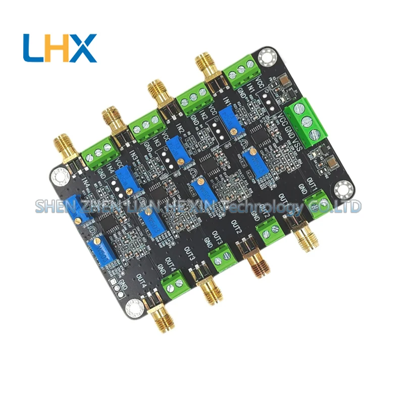 Four-channel IV conversion amplifier silicon PIN photodiode nA~mA class current transfer voltage signal