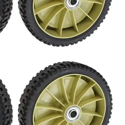 200mm Lawn Mower Wheel Replacement Kit 2 Front 2 Rear Wheels With Covers Metal Plastic For Honda HR214 HRU214 HRU215 Garden Tool