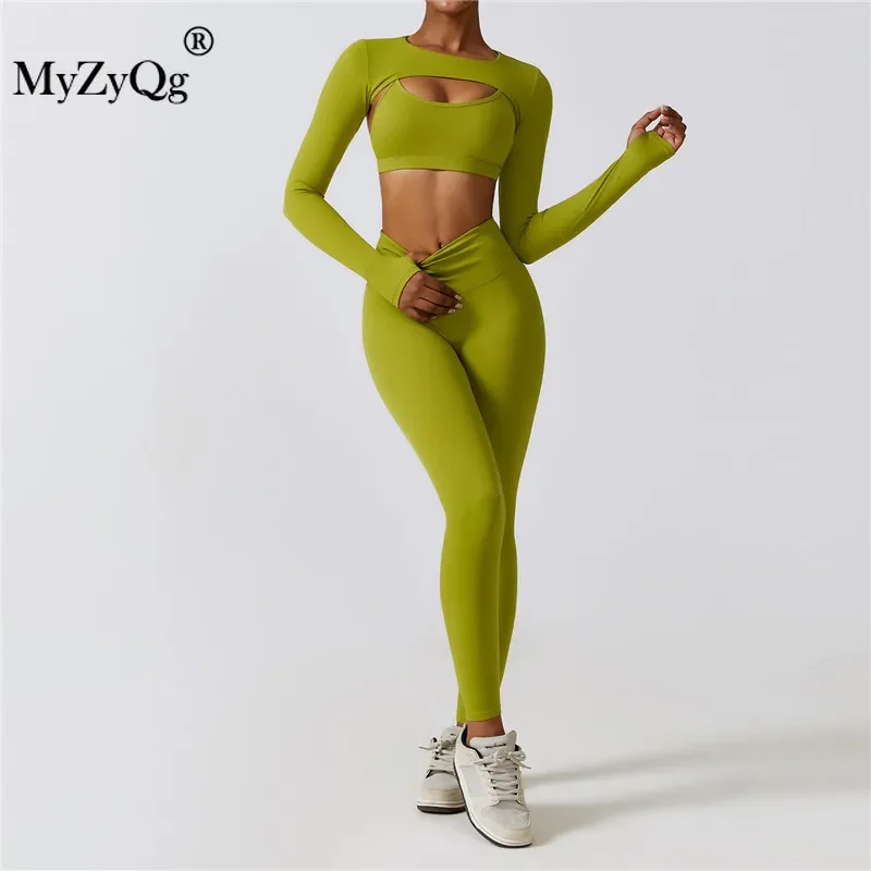 

MyZyQg Women Three-piece Yoga Suit Fitness Sportswear Running Bra Legging Quick Drying Sports Underwear Pilate Shawl Pant Set