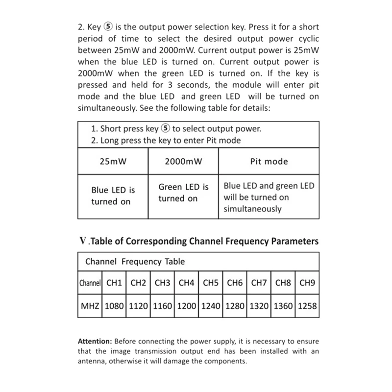1,2G 1,3G 2W VTX 9 canales 2000Mw FPV transmisor de vídeo 7-36V para FPV RC Racing Drone-A22K
